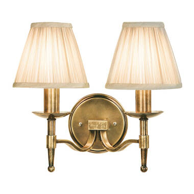 Interiors 1900 Stanford Beige Twin Wall Light