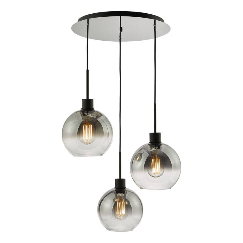 Image of Dar Lycia 3 Light Cluster Ceiling Pendant
