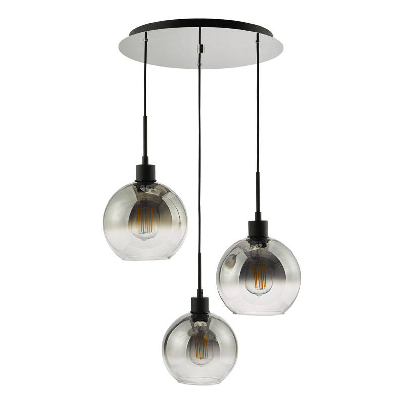Image of Dar Lycia 3 Light Cluster Ceiling Pendant