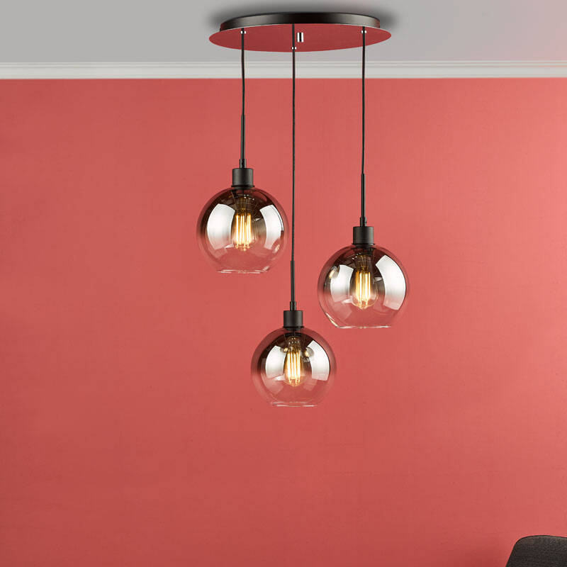 Image of Dar Lycia 3 Light Cluster Ceiling Pendant