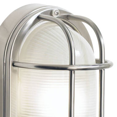 Image of Dar Salcombe Stainless Steel Outdoor Wall Light