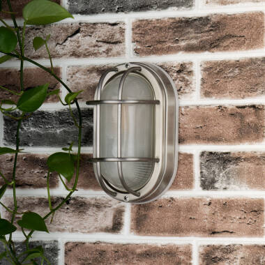 Image of Dar Salcombe Stainless Steel Outdoor Wall Light