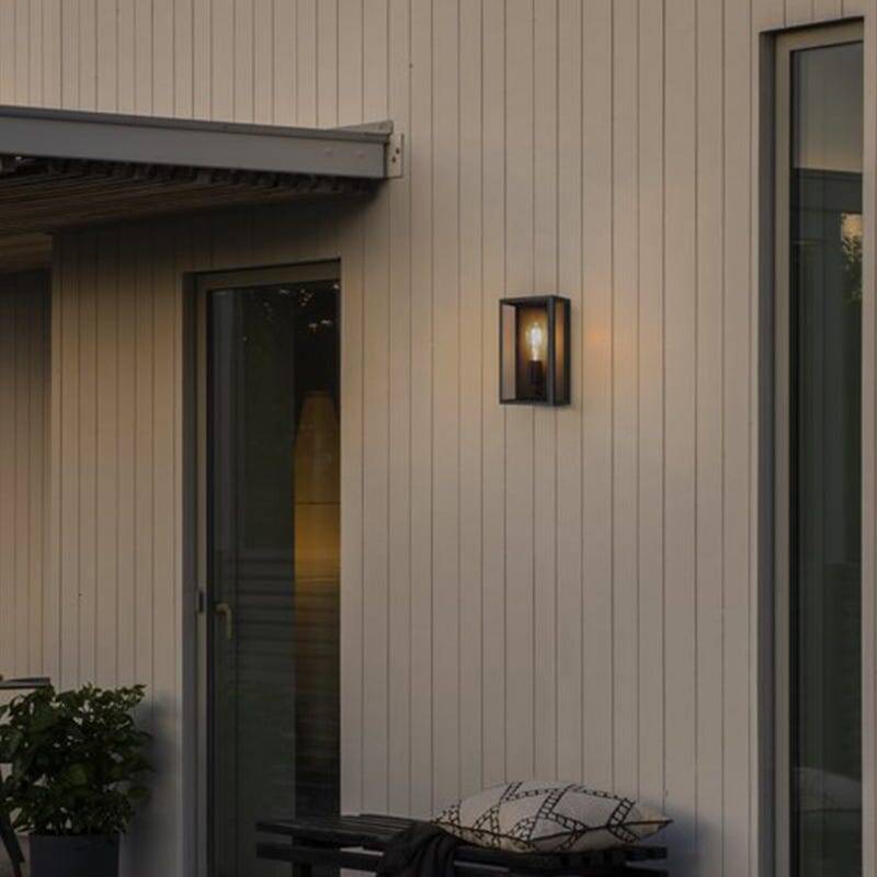 Image of Konstsmide Carpi Half Lantern Outdoor Wall Light