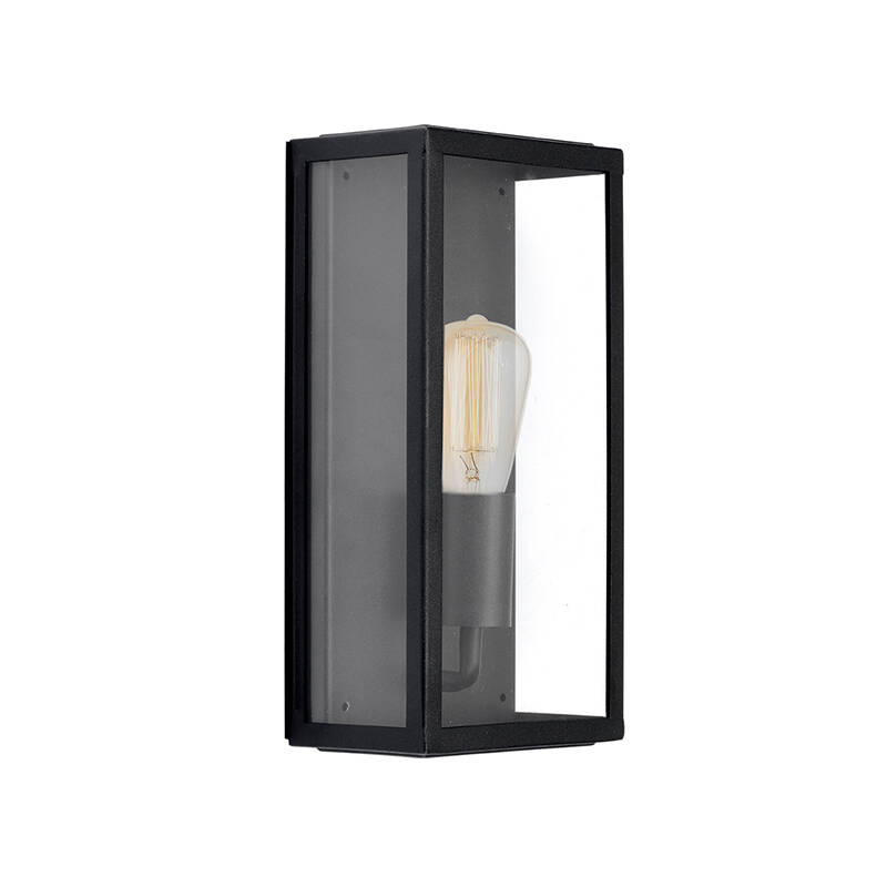 Image of Edit Inox Country Half Lantern Outdoor Wall Light