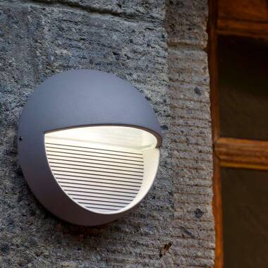Image of Lutec Radius Round LED Outdoor Wall Light
