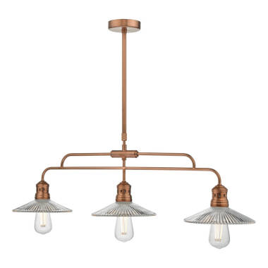 Dar Adeline 3 Light Bar Ceiling Pendant