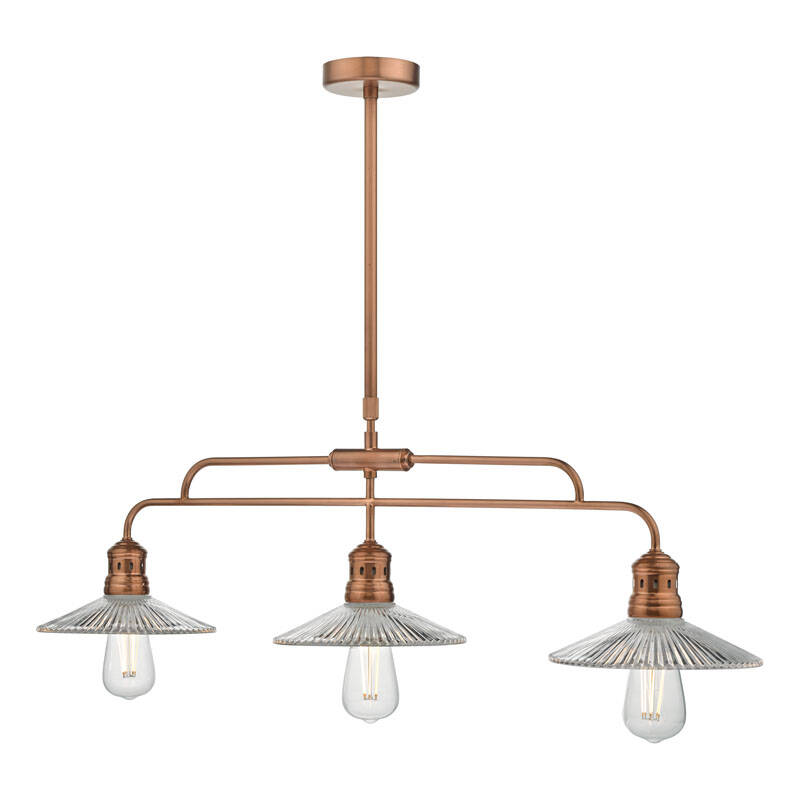 Image of Dar Adeline 3 Light Bar Ceiling Pendant