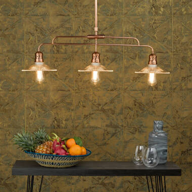 Image of Dar Adeline 3 Light Bar Ceiling Pendant