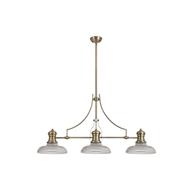 Image of Oakley 3 Light Glass Bar Ceiling Pendant