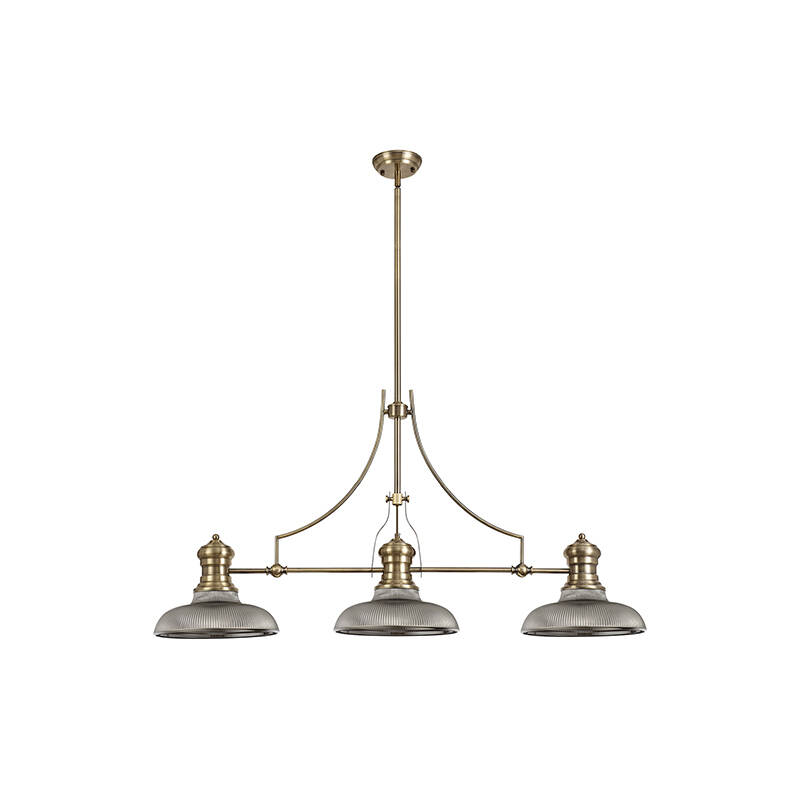 Image of Oakley 3 Light Glass Bar Ceiling Pendant