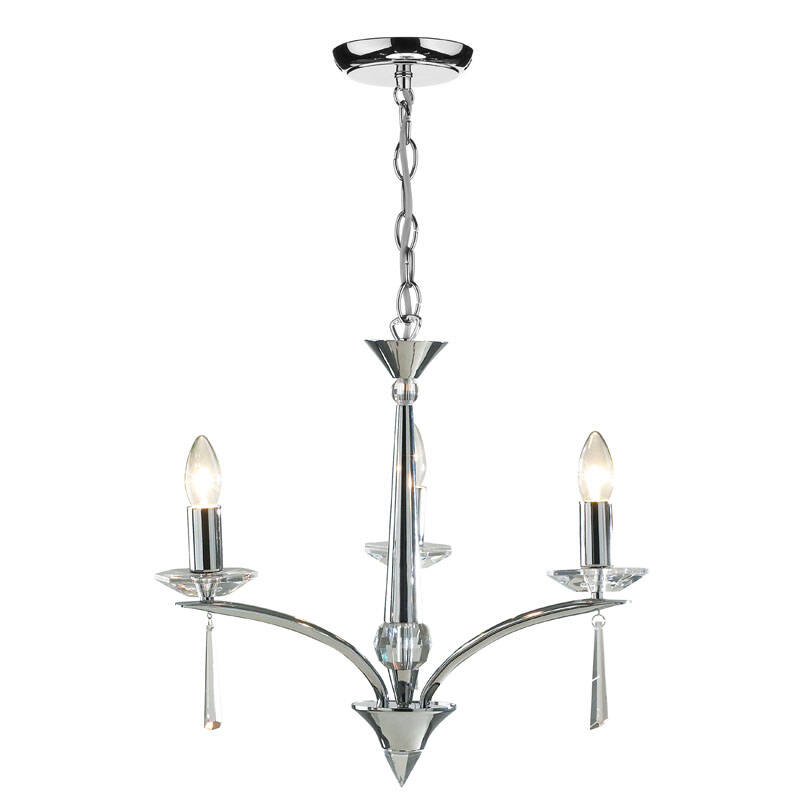 Image of Dar Hyperion 3 Light Dual Mount Ceiling Pendant