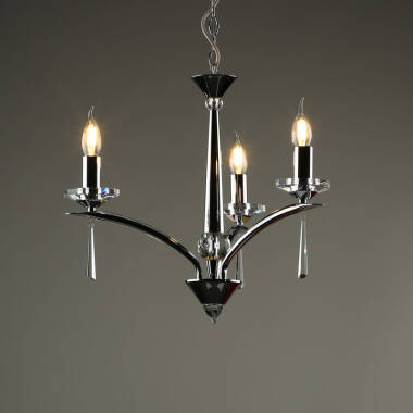 Image of Dar Hyperion 3 Light Dual Mount Ceiling Pendant