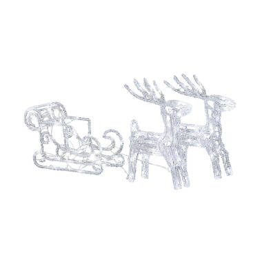 Image of Konstsmide Christmas LED Reindeers & Sledge Feature Light
