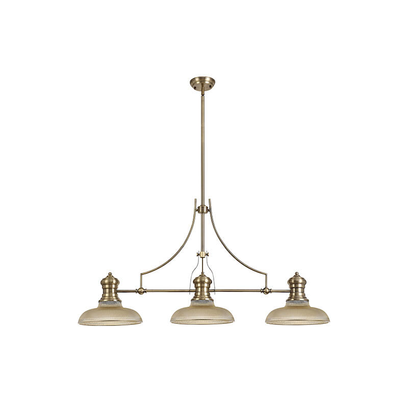 Image of Oakley 3 Light Glass Bar Ceiling Pendant