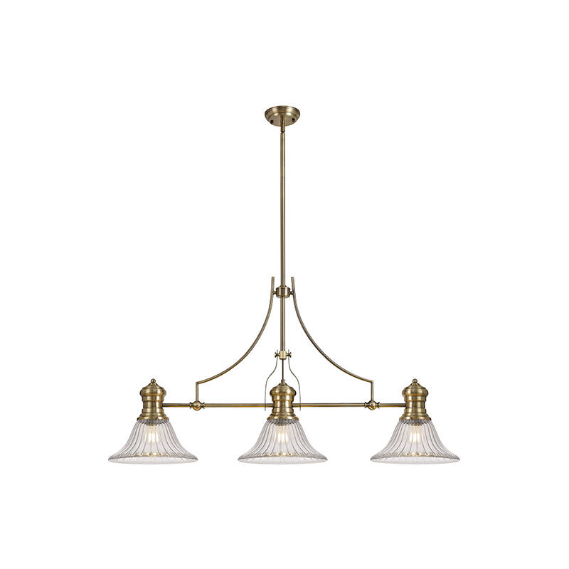 Image of Basil 3 Light Glass Celing Pendant