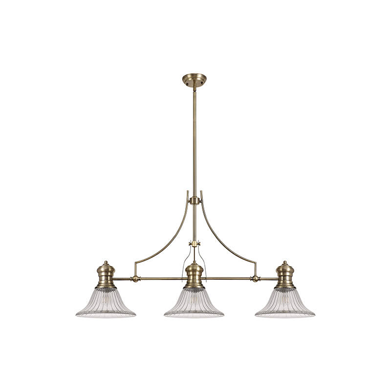 Image of Basil 3 Light Glass Celing Pendant