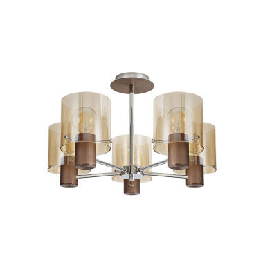 Image of Jene 5 Arm Semi-Flush Ceiling Light