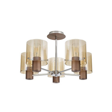 Image of Jene 5 Arm Semi-Flush Ceiling Light