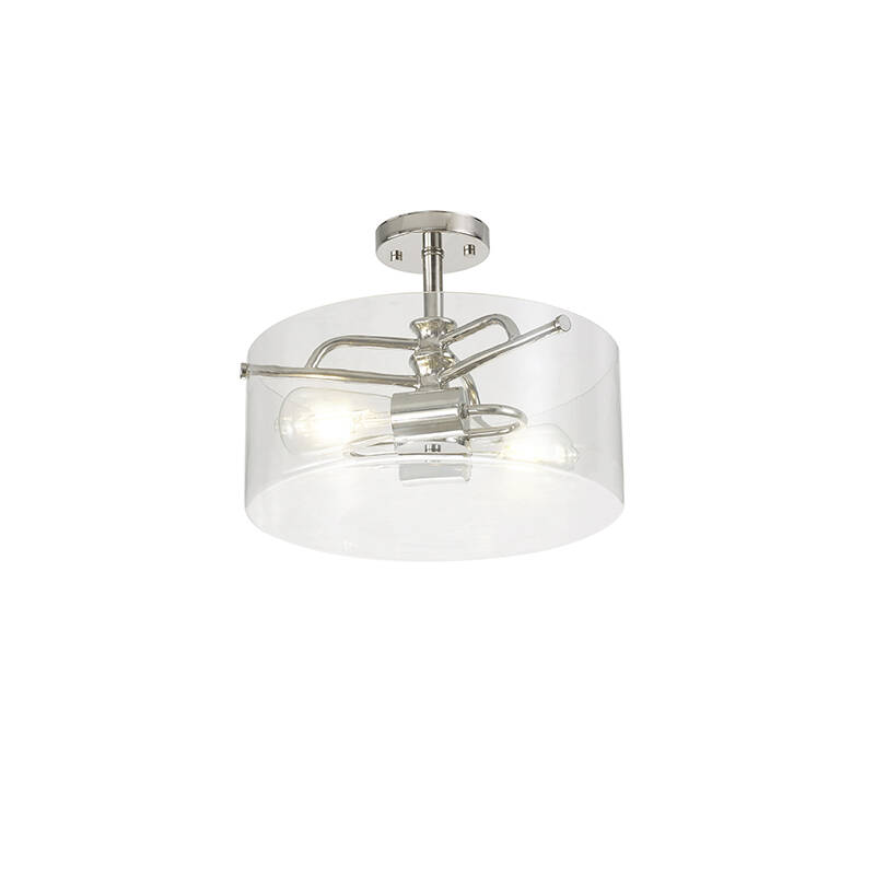 Image of Charlotte Glass Semi-Flush Ceiling Light