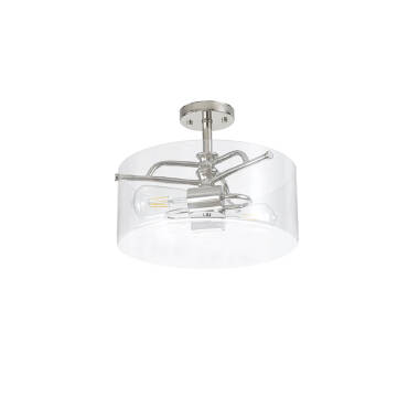 Image of Charlotte Glass Semi-Flush Ceiling Light