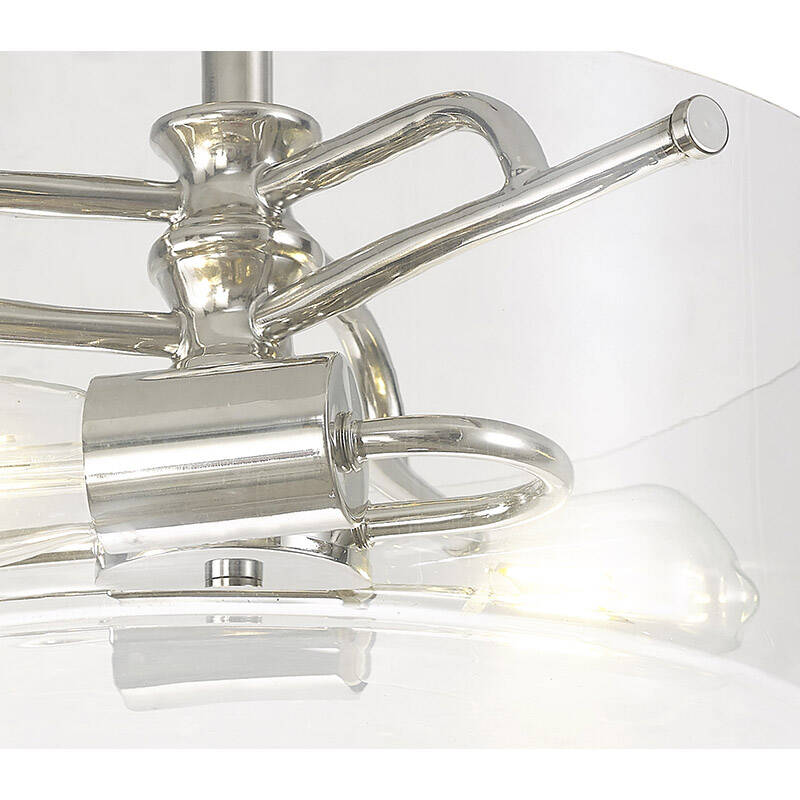 Image of Charlotte Glass Semi-Flush Ceiling Light