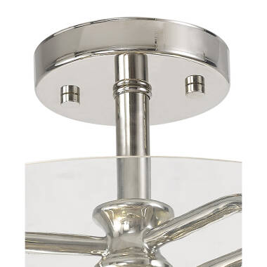 Image of Charlotte Glass Semi-Flush Ceiling Light