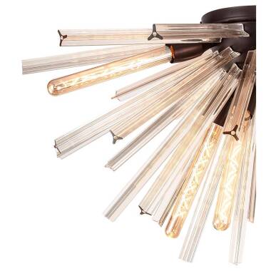 Image of Woxsall Glass Flush Ceiling Light