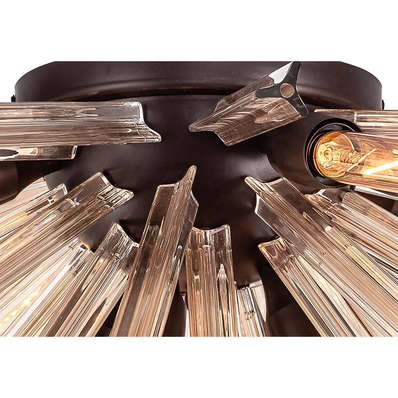 Image of Woxsall Glass Flush Ceiling Light