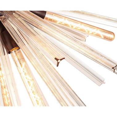 Image of Woxsall Glass Flush Ceiling Light