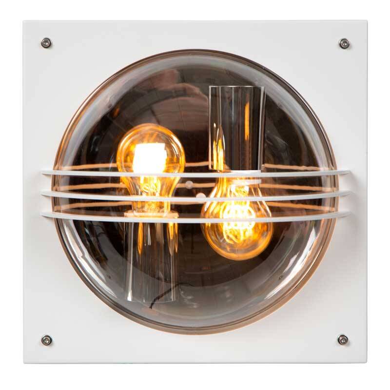 Image of Lucide Privas 2 Light Outdoor Flush Wall Light