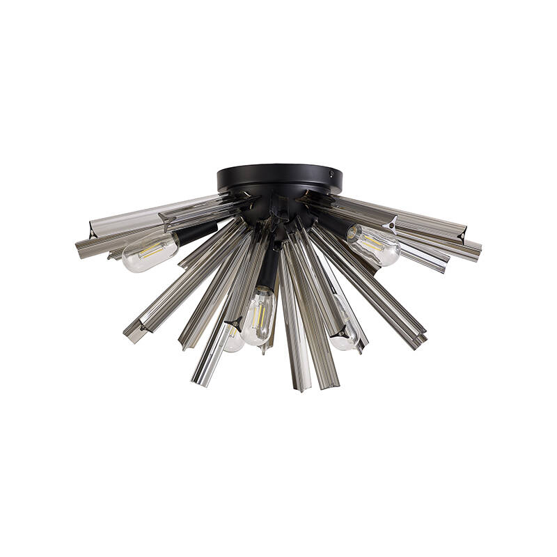 Image of Woxsall Glass Flush Ceiling Light