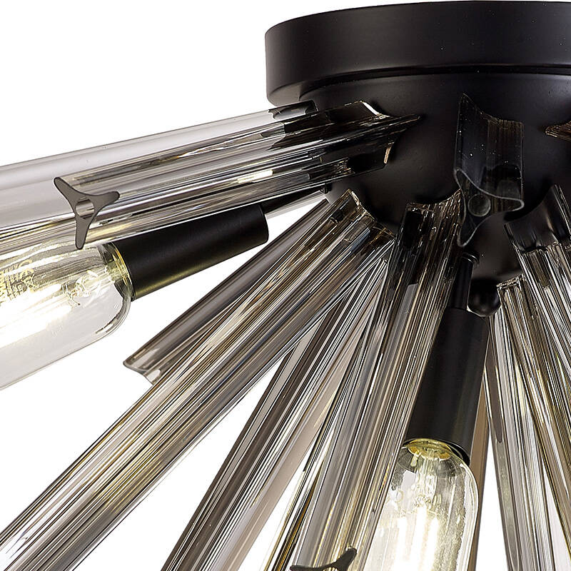 Image of Woxsall Glass Flush Ceiling Light