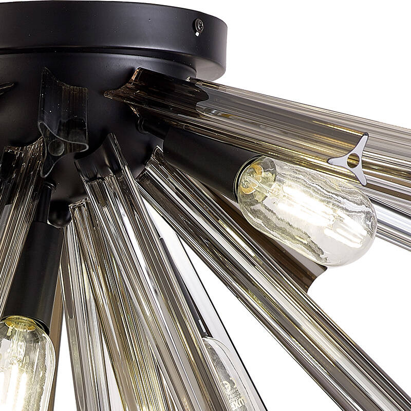 Image of Woxsall Glass Flush Ceiling Light