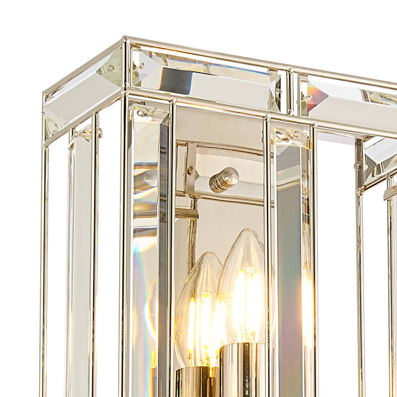 Image of Lovetta Crystal Flush Twin Wall Light