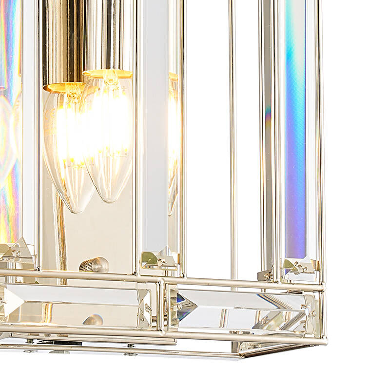 Image of Lovetta Crystal Flush Twin Wall Light
