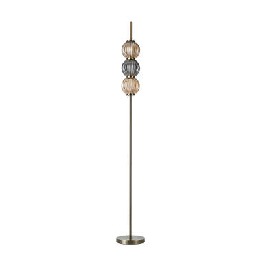 Image of Cairo 3 Light Glass Floor Lamp