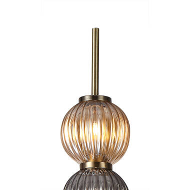 Image of Cairo 3 Light Glass Floor Lamp
