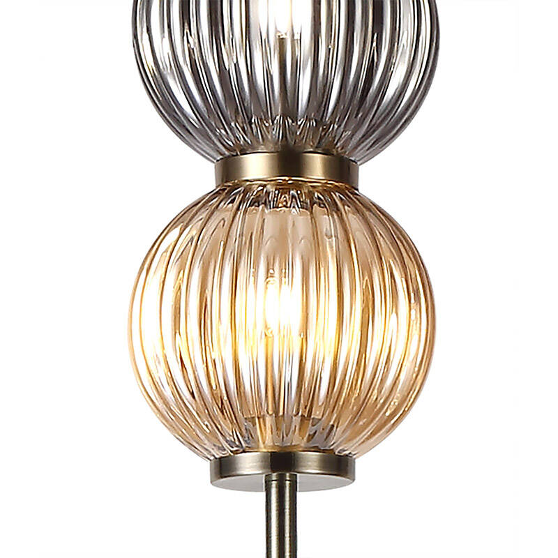 Image of Cairo 3 Light Glass Floor Lamp