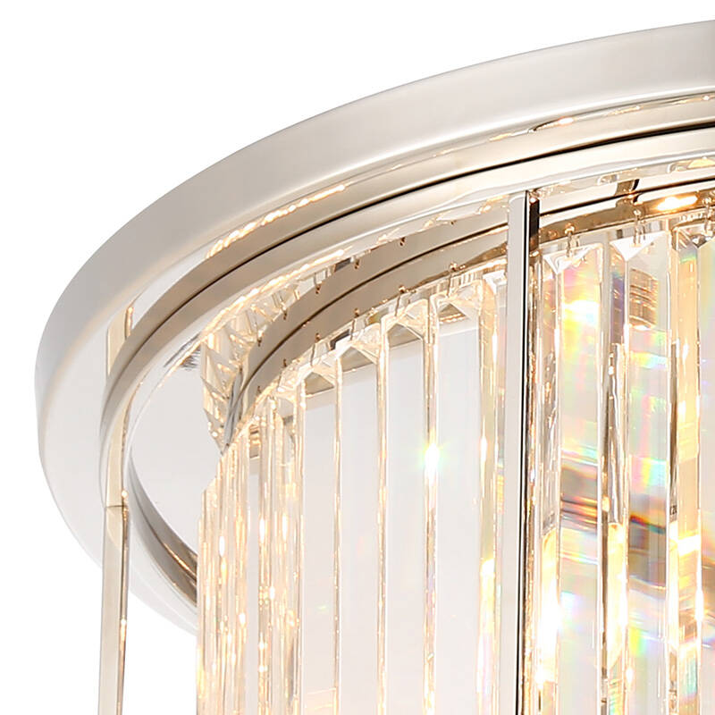 Image of Wichita Crystal Flush Ceiling Light