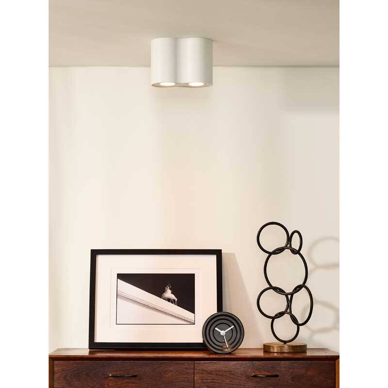 Image of Lucide Tube Round 2 Light Ceiling Spotlight