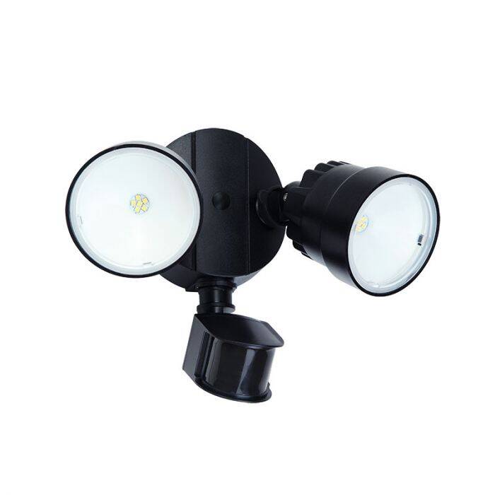 Image of Lutec Shrimp II 12W Outdoor LED Twin Floodlight with PIR Sensor