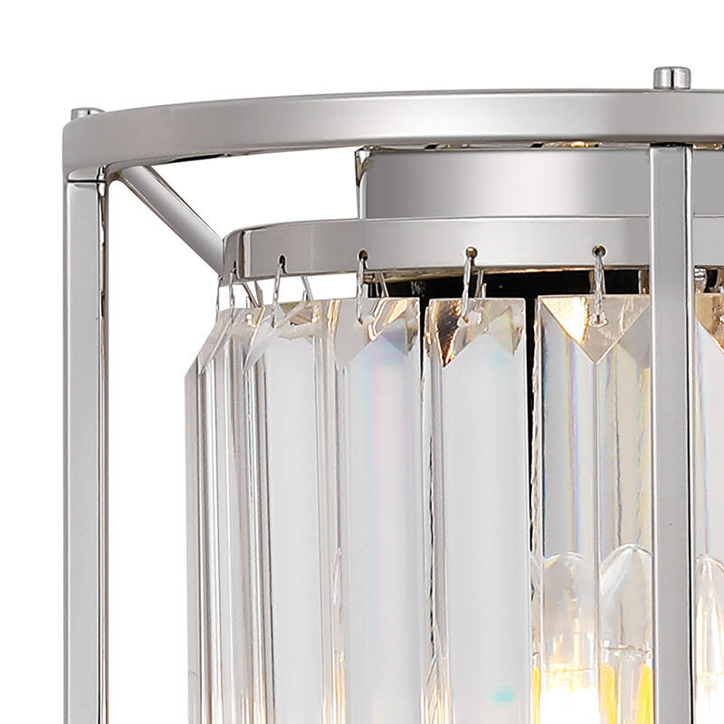 Image of Wichita Crystal Flush Wall Light
