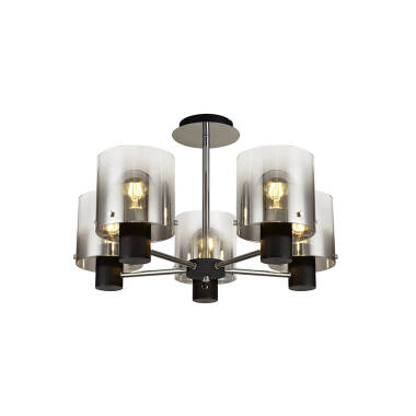 Image of Jene 5 Arm Semi-Flush Ceiling Light