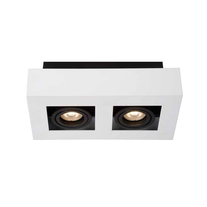 Image of Lucide Xirax 2 Light LED Ceiling Spotlight Plate