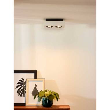 Image of Lucide Xirax 2 Light LED Ceiling Spotlight Plate