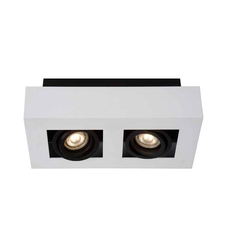 Image of Lucide Xirax 2 Light LED Ceiling Spotlight Plate