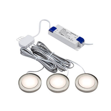 Veil 2.5W Dimmable LED Low Voltage Under Cabinet Light Kit - Pack of 3