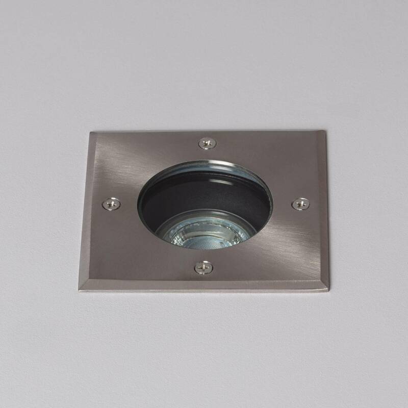 Image of Square Recessed Ground Light for GU10 Light Bulb
