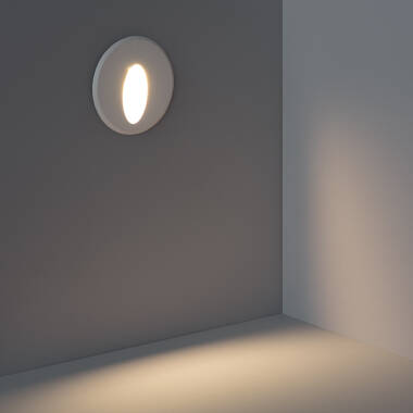 Image of Edit Wabi 3W Round LED Recessed Outdoor Wall Light