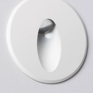 Image of Edit Wabi 3W Round LED Recessed Outdoor Wall Light